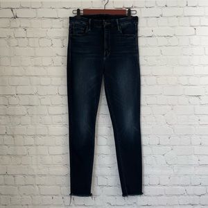 Mother High Waisted Looker Ankle Fray size 27